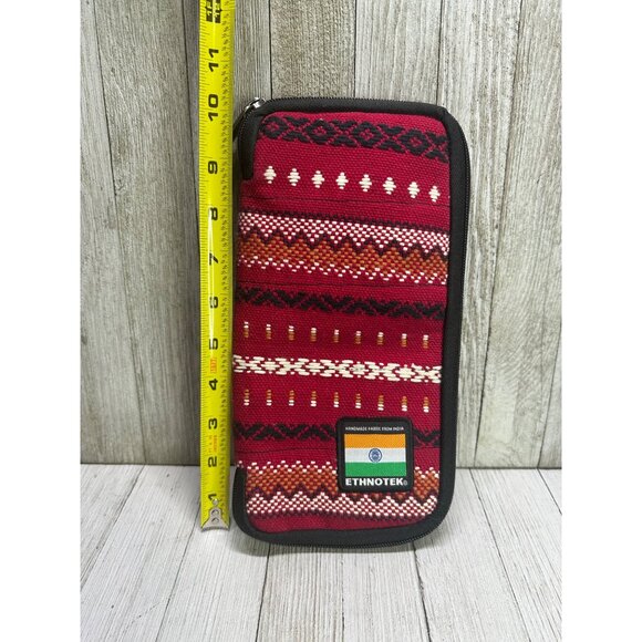 Ethnotek Indian Textile Accordion Travel Clutch Wallet Organizing RFID - Picture 8 of 10